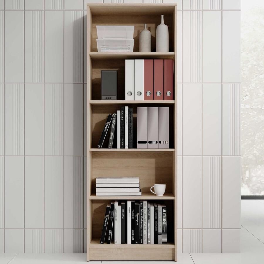 Bega Consult Boekenkast Viviane 60x172cm eik Boekenkasten Bruin Spaanplaat Boekenkasten Op voorraad - Foto 2