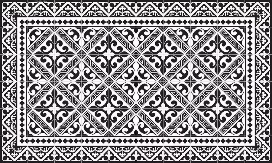 Beija Flor L9 Flor de Lis Vloerkleed Loper Waterbestendig 70x180cm