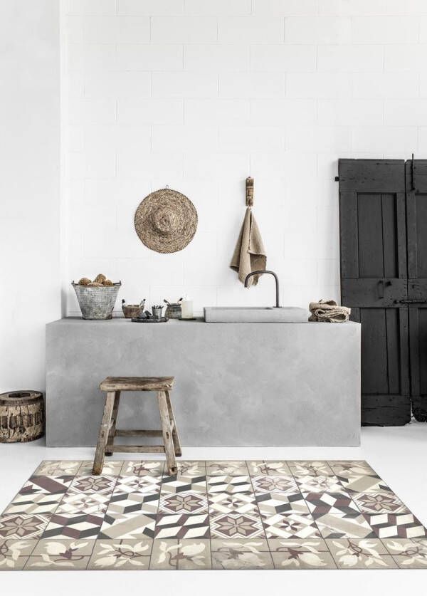 Beija Flor Vloermat Eclectic Magnolia Antique Vinyl Loper Waterbestendig 70x180cm