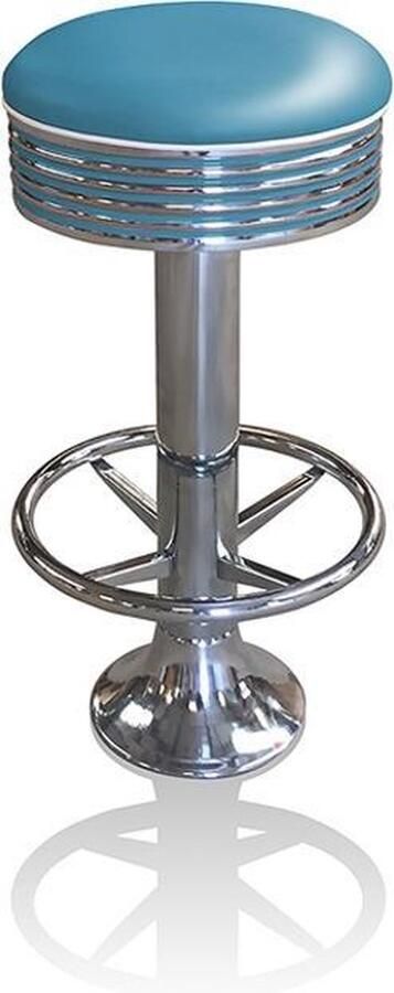 Bel Air Retro Barkruk BS-27 Footring Blauw - Foto 2