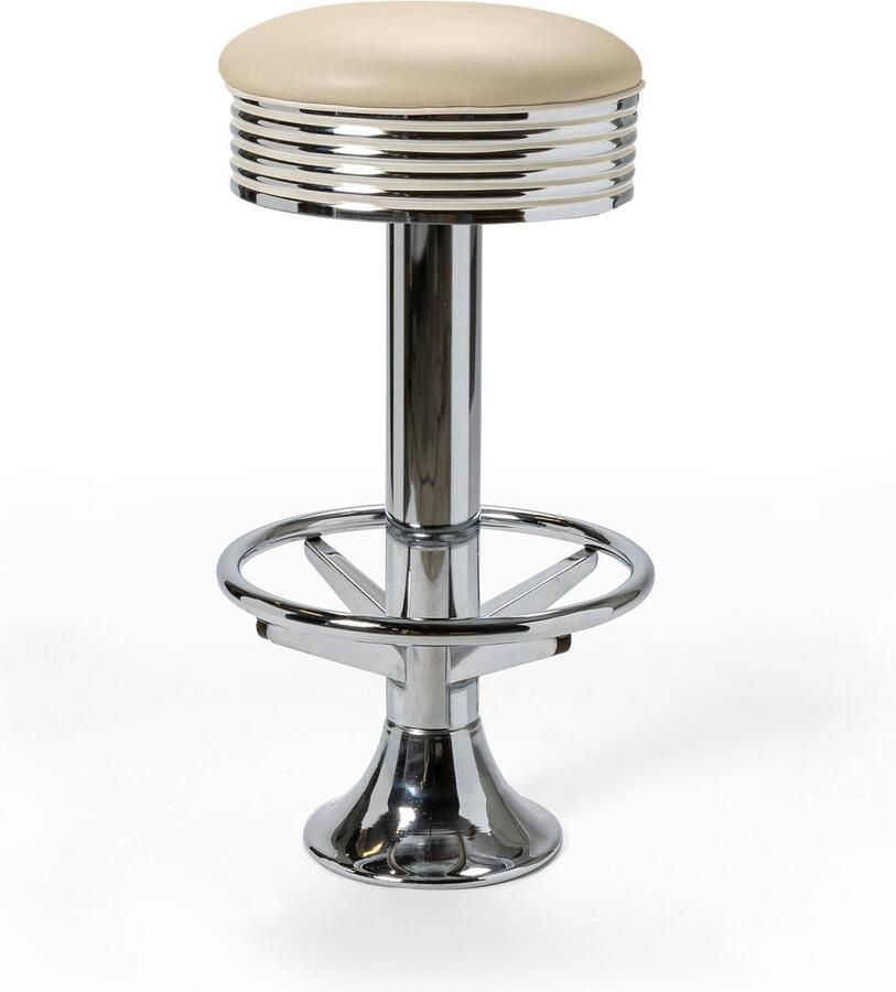 Bel Air Retro Barkruk BS-27 Footring Off White