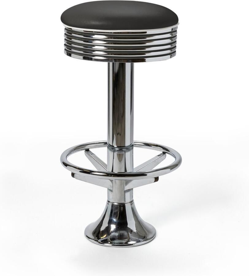 Bel Air Retro Barkruk BS-27 Footring Zwart