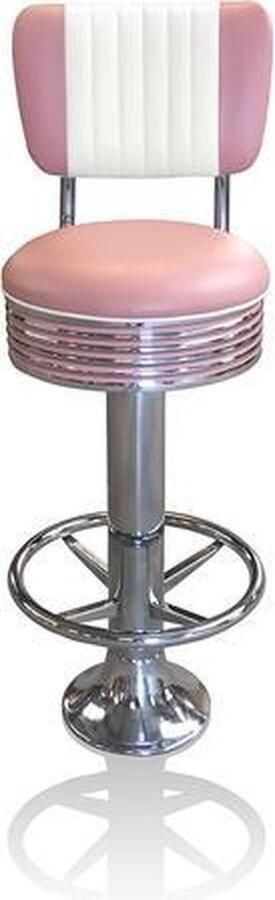 Bel Air Retro Barkruk BS-27CB Footring Dusty Rose - Foto 2