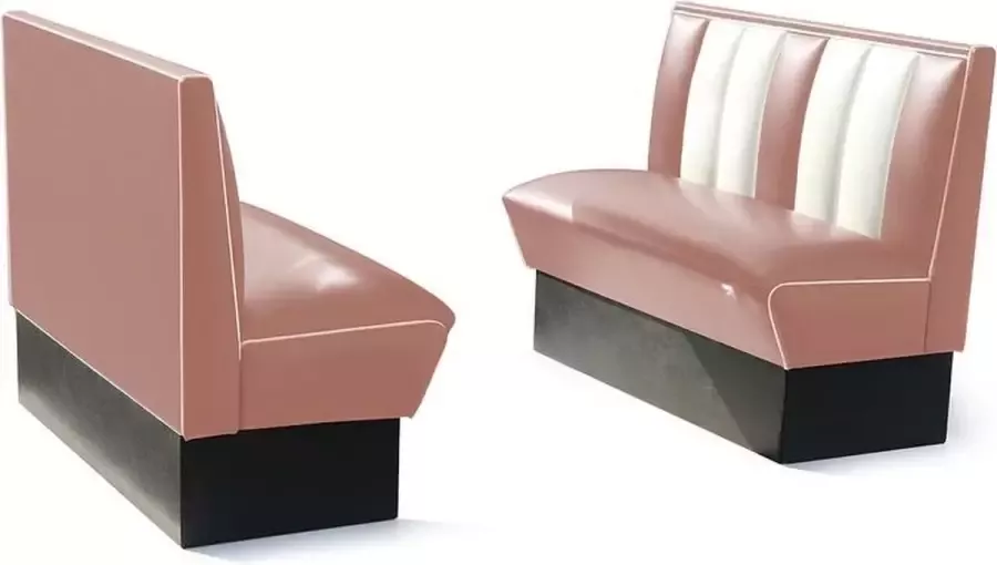Bel Air Dinerbank Single Booth HW-120 Dusty Rose - Foto 1
