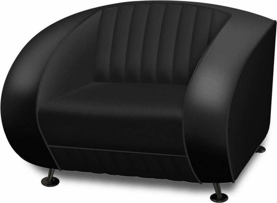 Bel Air Retro Fifties Furniture Bel Air Sofa Stoel SF-01 Volledig Zwart