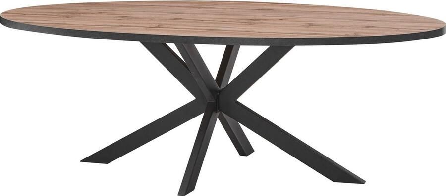 BELFURN Eetkamertafel ovaal 220x110 cm elegant in canada eik decor