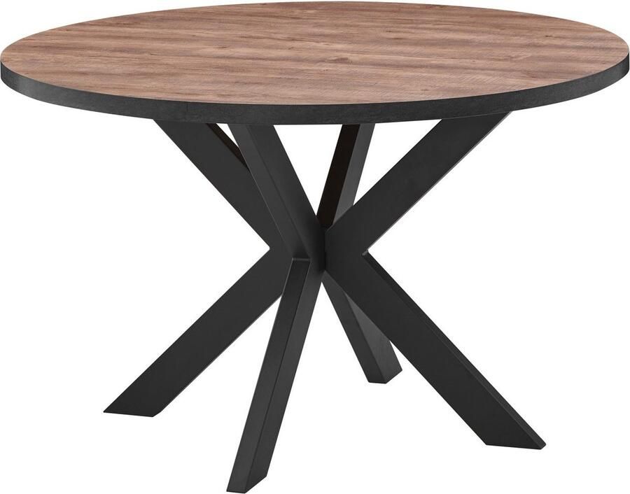 BELFURN Eettafel elegant rond 120 cm in canada eik