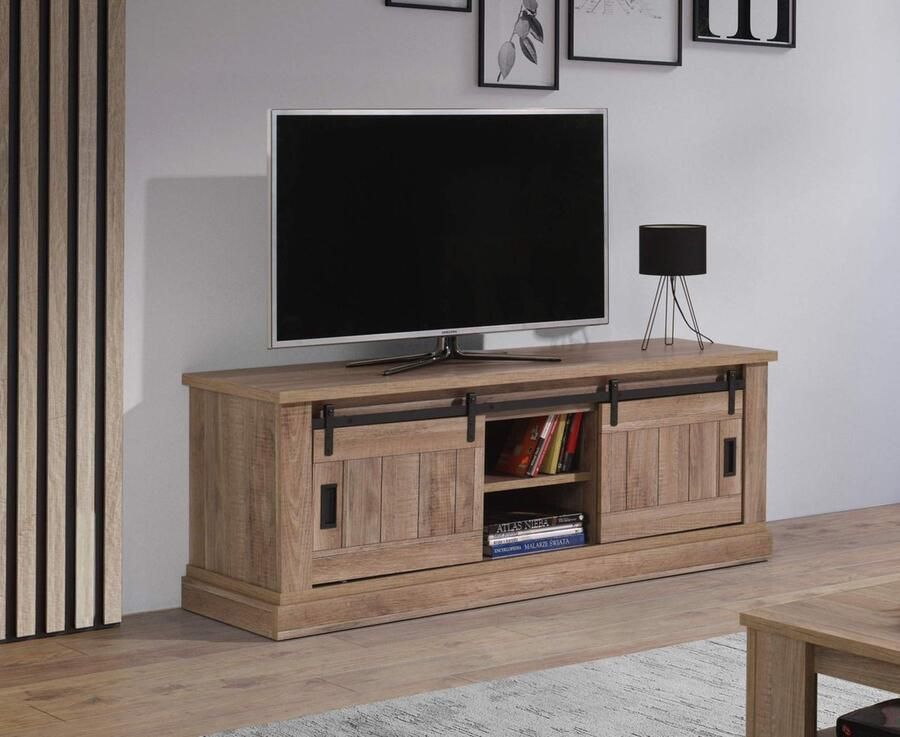 BELFURN Hugo industriele eik tv meubel 155cm