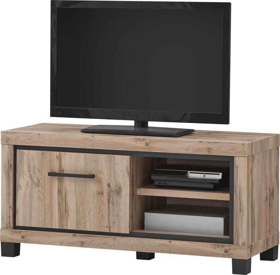 BELFURN Tv-meubel elegant 120 cm 1 deur in canada eik decor