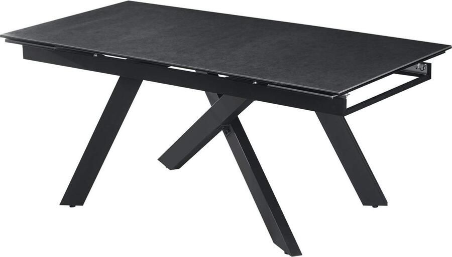 BELFURN Verlengbare eetkamertafel Mass 180 240 x 90 cm in grijze keramiek