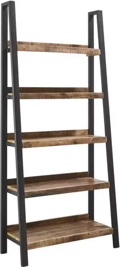 BELFURN Boekenkast trapezium STRONGER Massief mangohout 90 CM