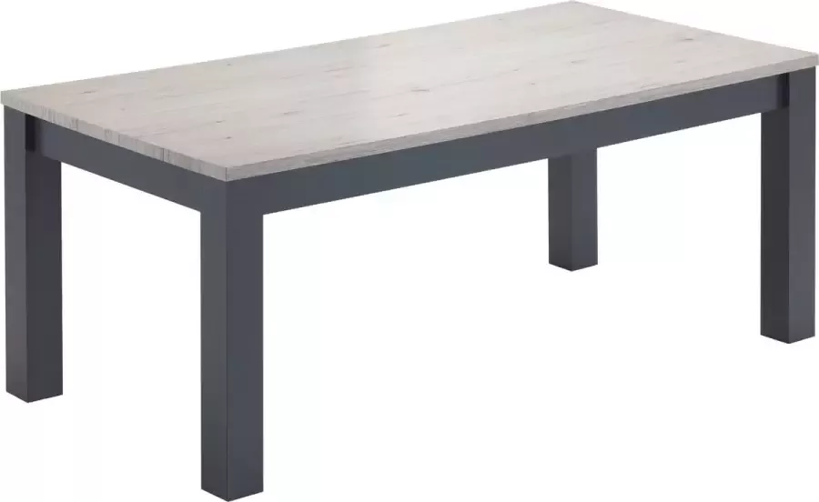 BELFURN Eetkamertafel 170x95cm Elodie met licht eiken blad en grijs kader