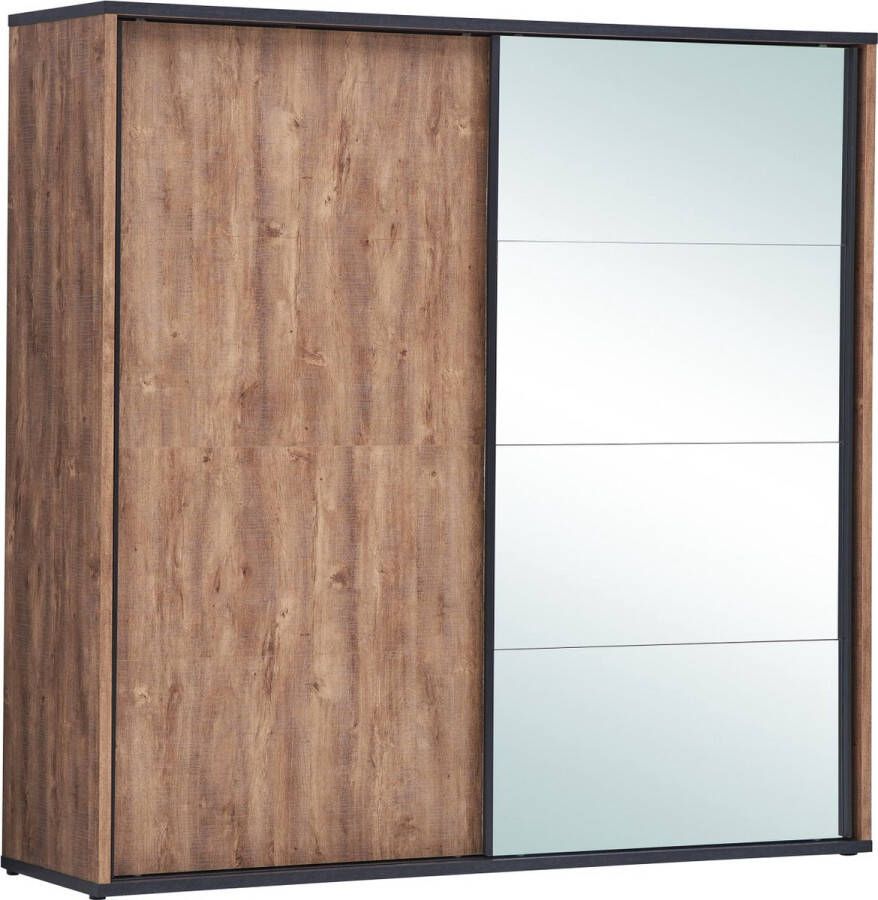 BELFURN Elsa Kledingkast 2 schuifdeuren 240cm decor mango hout