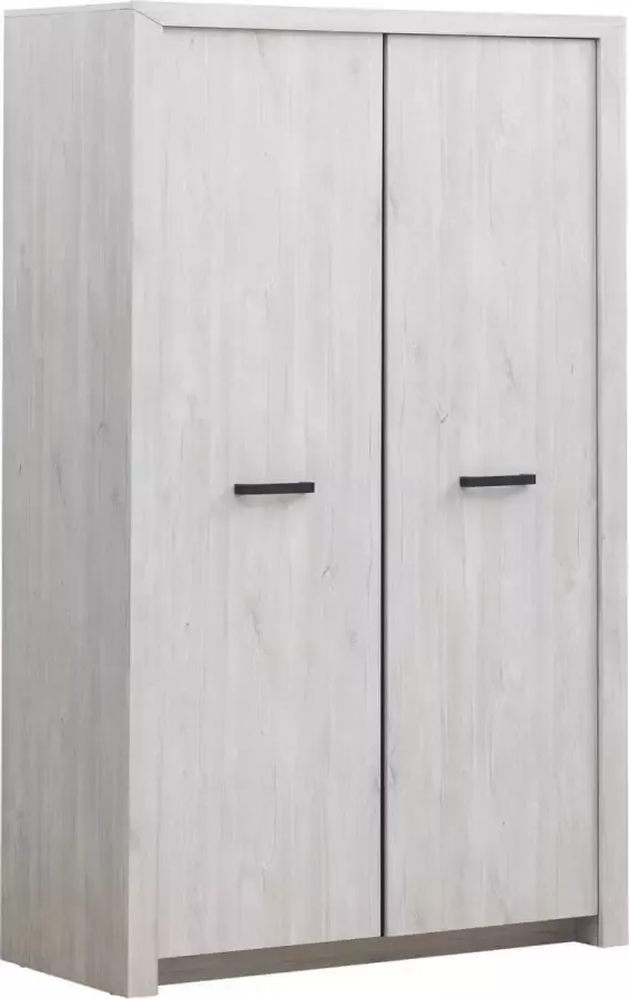 BELFURN Elvis kledingkast 2 deuren in witte eik