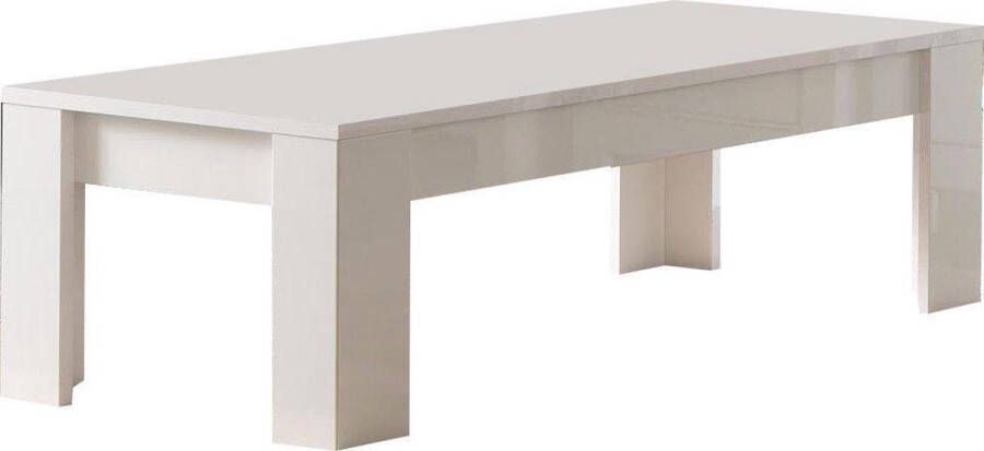 BELFURN Modena salontafel rechthoekig in witte hoogglanslak