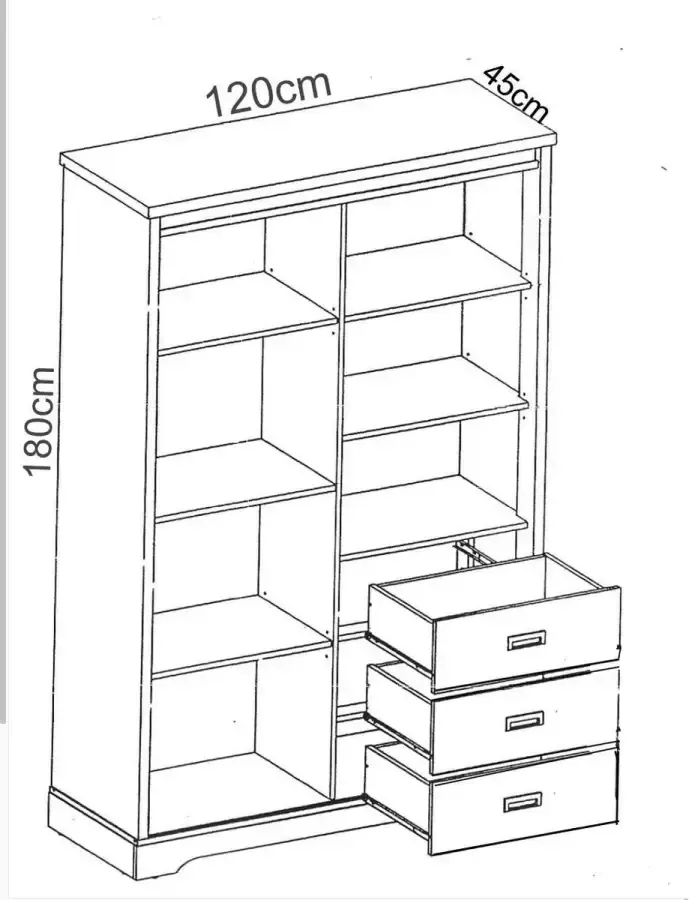 BELFURN Vadena mango bergkast 120cm