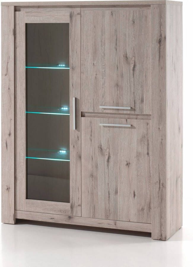 BELFURN Warschau vitrine met 2 deuren inclusief led verlichting