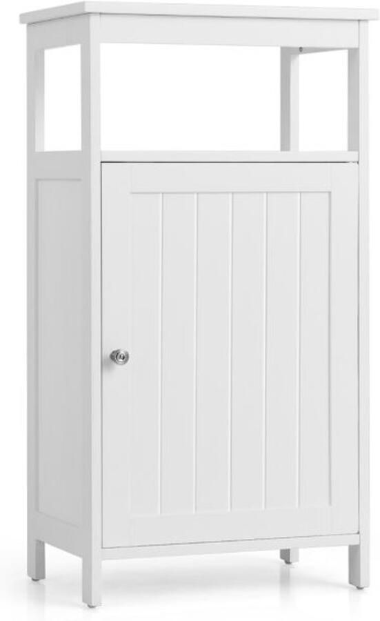 Belfurni Badkamerkast met Enkele Deur en Verstelbare Plank – Stijlvol & Functioneel (Wit)