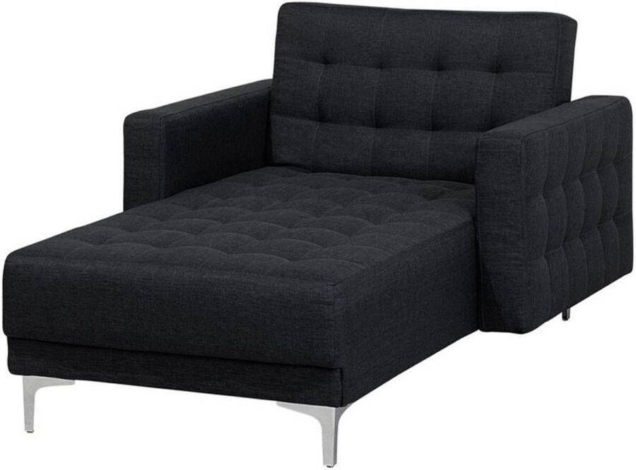 Beliani ABERDEEN Chaise longue Grijs Symmetrisch Polyester