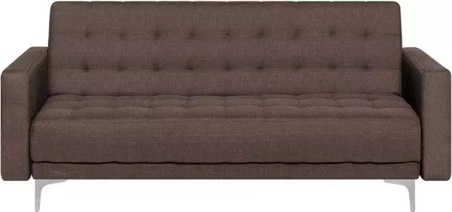 Beliani ABERDEEN Three Seater Sofa Bruin Polyester - Foto 1