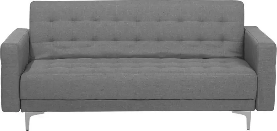 Beliani ABERDEEN Three Seater Sofa Grijs Polyester - Foto 1
