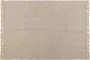 Beliani ADABAG Laagpolig vloerkleed Beige 140 x 200 cm Katoen - Thumbnail 3