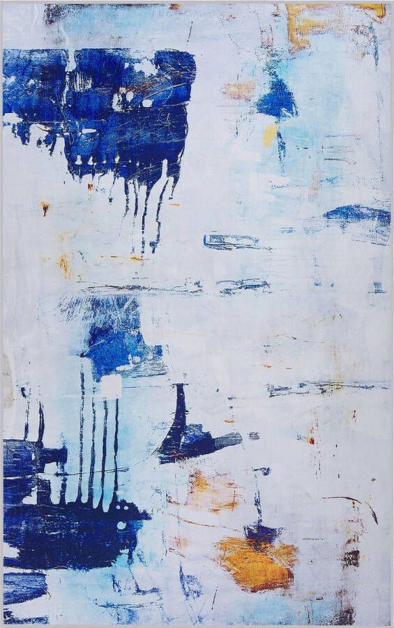 Beliani ADAPAZARI Laagpolig vloerkleed Multicolor 140x200 cm Polyester - Foto 4