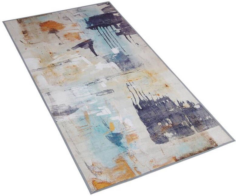 Beliani ADAPAZARI Laagpolig vloerkleed Lichtblauw 80x150 cm Polyester - Foto 2