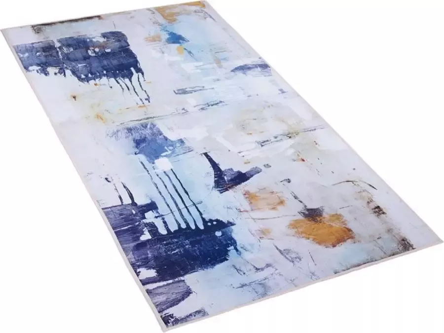 Beliani ADAPAZARI Laagpolig vloerkleed Lichtblauw 80x150 cm Polyester - Foto 3