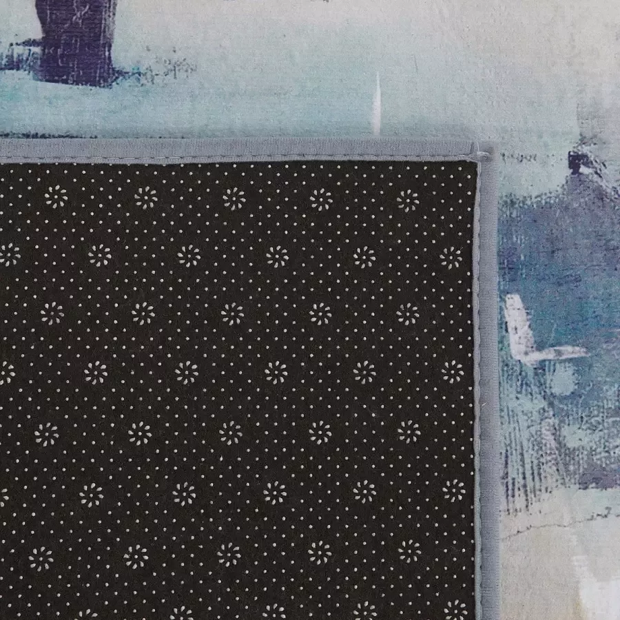 Beliani ADAPAZARI Laagpolig vloerkleed Multicolor 140x200 cm Polyester - Foto 5