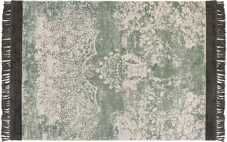 Beliani AKARSU Vloerkleed Groen 160 x 230 cm Viscose