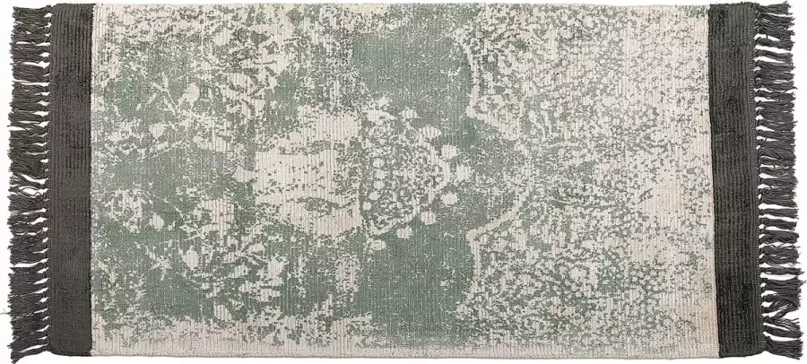 Beliani Vloerkleed viscose groen beige 80 x 150 cm AKARSU - Foto 2