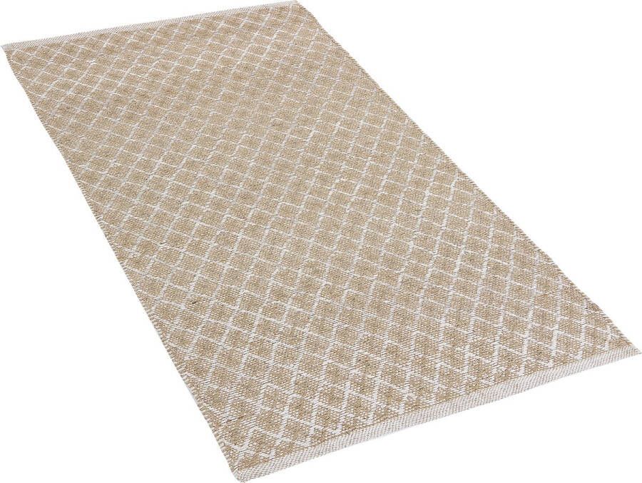 Beliani AKBEZ Laagpolig vloerkleed Beige 80 x 150 cm Jute - Foto 1