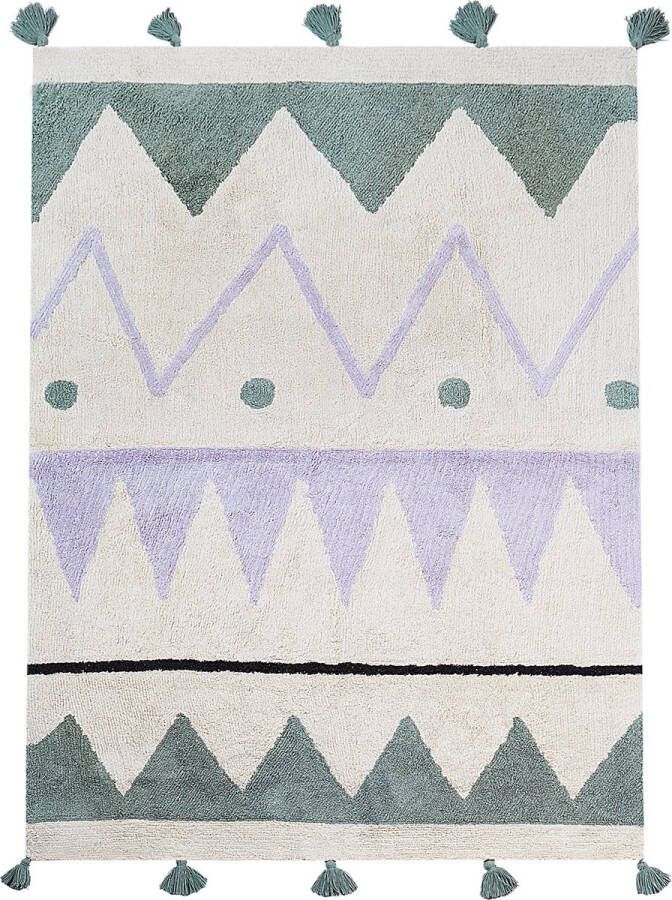 Beliani ALAKOL Kindervloerkleed Meerkleurig 140 x 200 cm Katoen