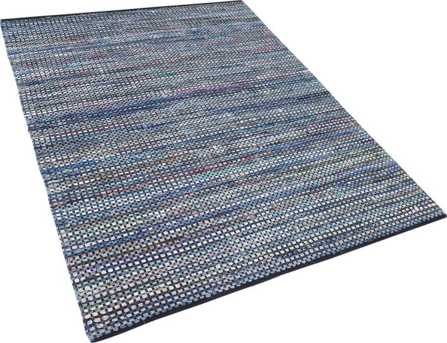 Beliani ALANYA Laagpolig vloerkleed Multicolor 160 x 230 cm Katoen