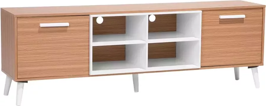 Beliani ALLOA TV-meubel Lichte houtkleur Spaanplaat