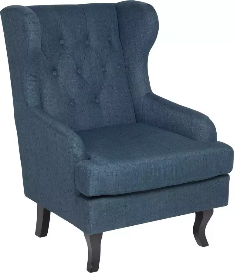 Beliani ALTA Chesterfield fauteuil blauw Kunststof