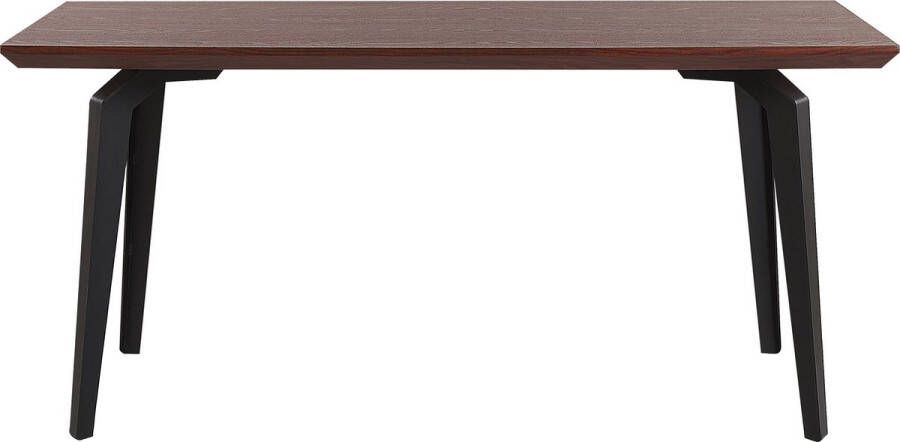 Beliani AMARES Eettafel Donkere houtkleur 90 x 160 cm MDF - Foto 2