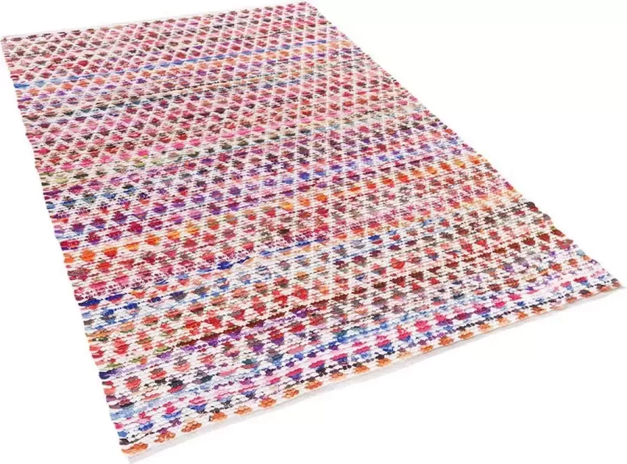 Beliani ARAKLI Laagpolig vloerkleed Multicolor 140 x 200 cm Polyester