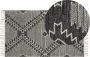 Beliani ARBAA Laagpolig vloerkleed Zwart 80 x 150 cm Katoen - Thumbnail 2