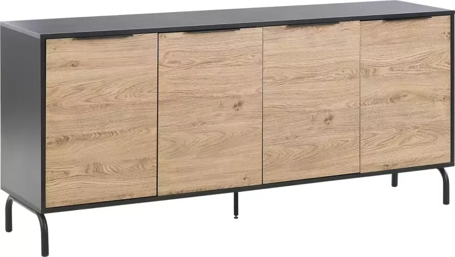 Beliani ARKLEY 4 Door Sideboard Zwart Vezelplaat - Foto 1