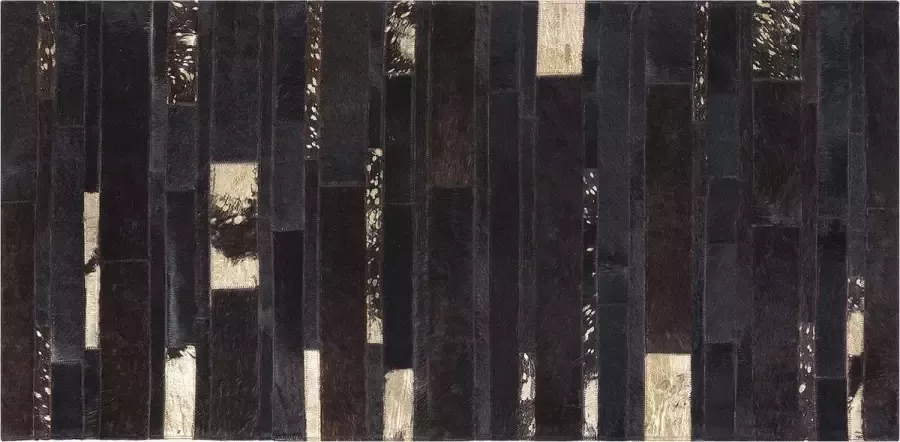 Beliani ARTVIN Laagpolig vloerkleed Bruin 80 x 150 cm Koeienhuid leer