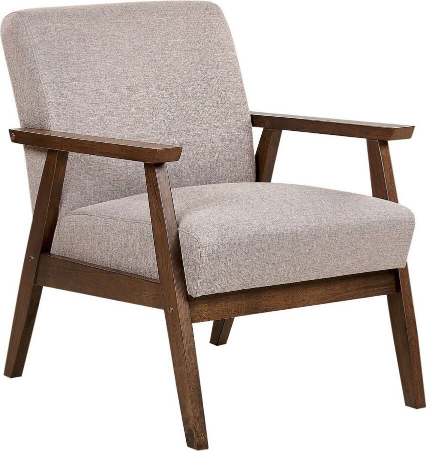 Beliani ASNES Fauteuil Taupe Polyester - Foto 1