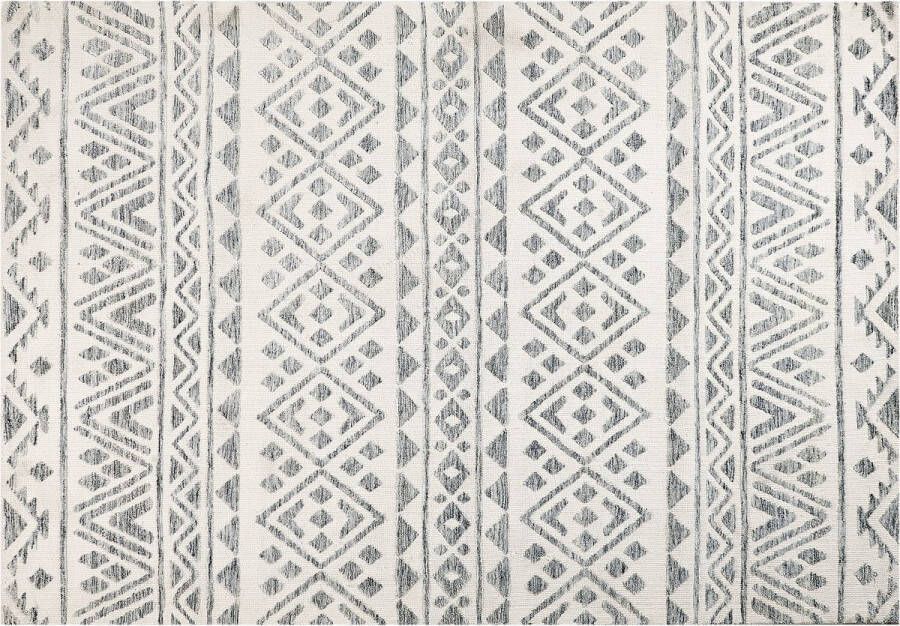 Beliani ASPANI Vloerkleed Beige Grijs 160 x 230 cm Polyester - Foto 1