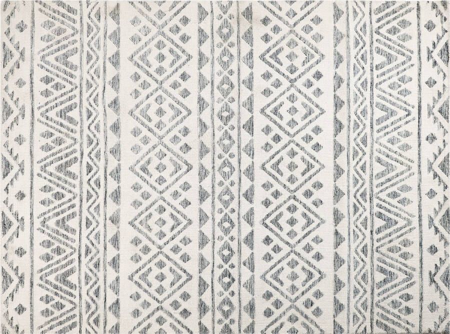 Beliani ASPANI Vloerkleed Beige Grijs 300 x 400 cm Polyester