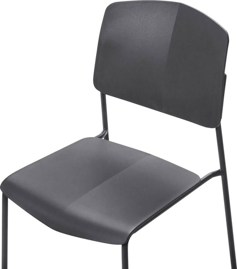 Beliani ASTORIA Set of 4 Chairs Zwart Synthetisch materiaal - Foto 2