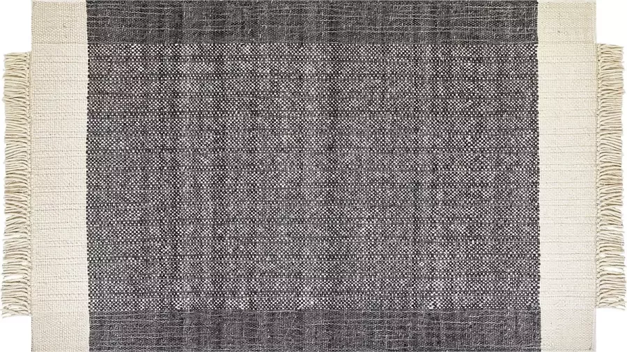 Beliani ATLANTI Modern vloerkleed Gebroken wit 140 x 200 cm Wol - Foto 2