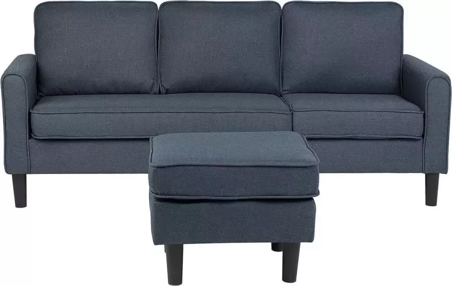 Beliani AVESTA Three Seater Sofa Grijs Polyester - Foto 1