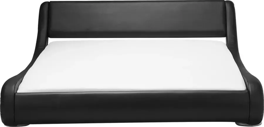Beliani AVIGNON Futon tweepersoonsbed Zwart 180 x 200 cm Kunstleer - Foto 2