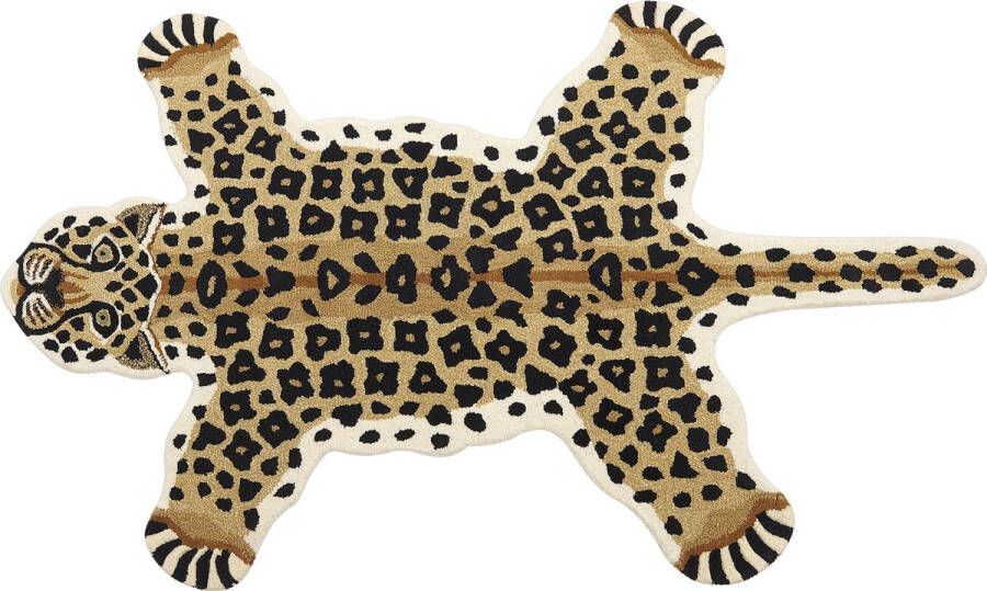 Beliani AZAAD Kindervloerkleed Beige 100 x 160 cm Wol